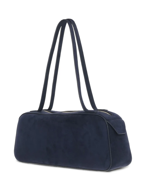 Khaite - Simona Midnight Suede Shoulder Bag | Mitchell Stores