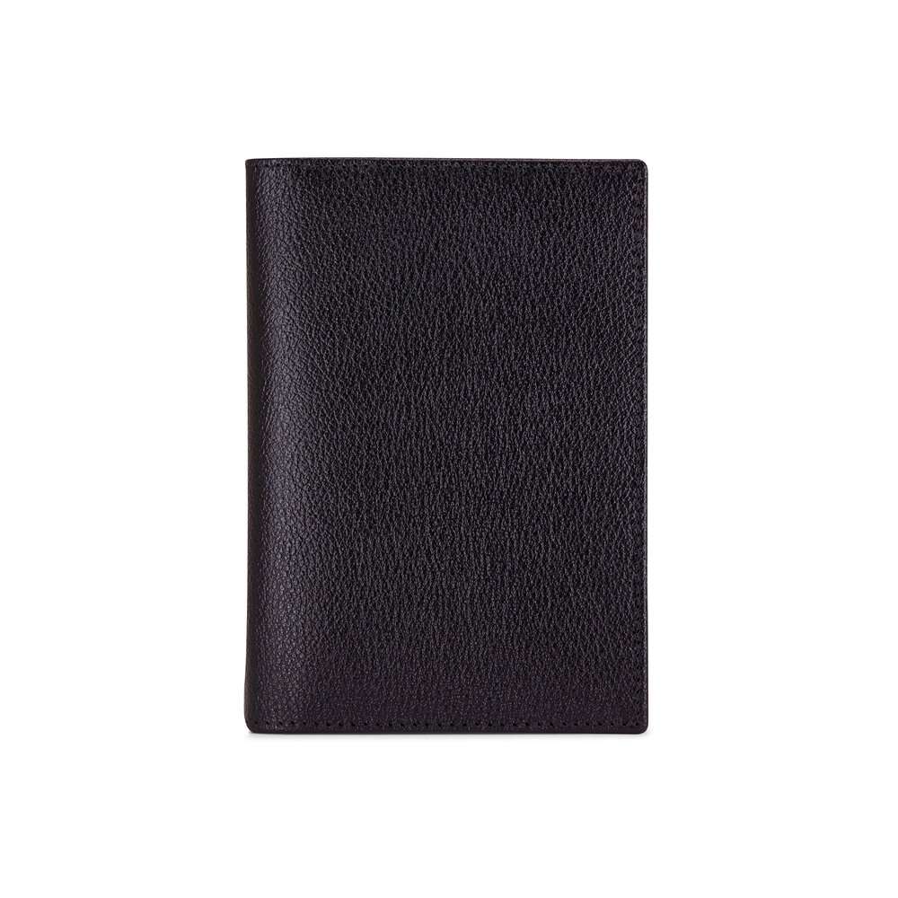 Ettinger Leather - Black Leather Passport Holder