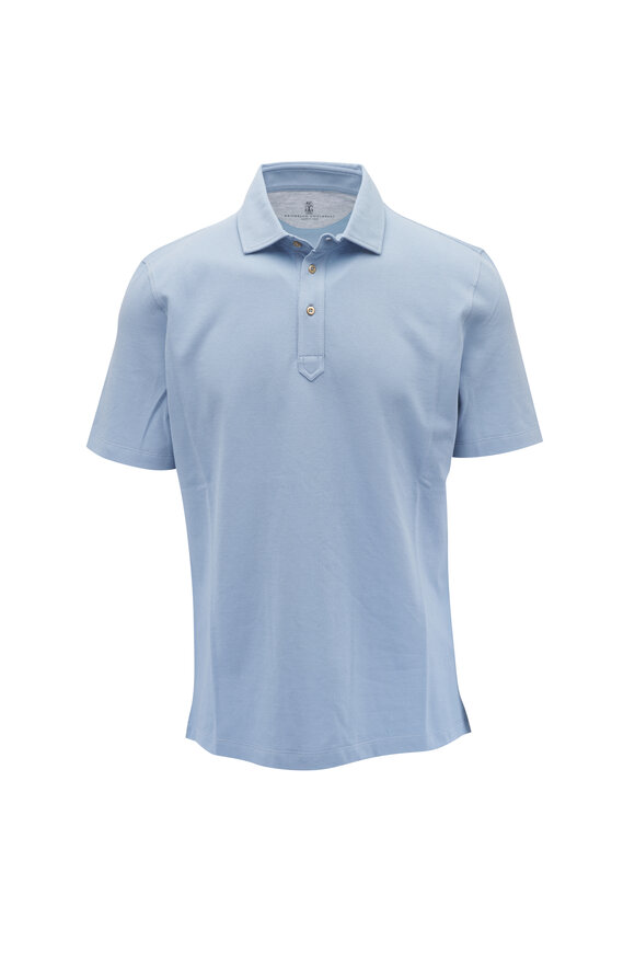 【送料&関税込】Brunello Cucinelli Blue Linen-cotton Polo Sh Brunello Cucinelli Linen polo shirt | LODENFREY