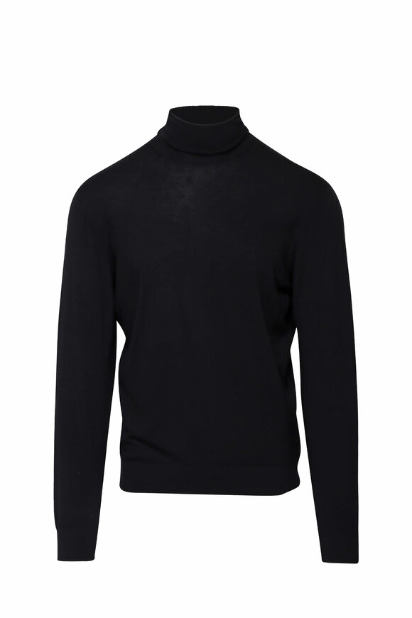 Colombo Nero Wool Turtleneck Sweater