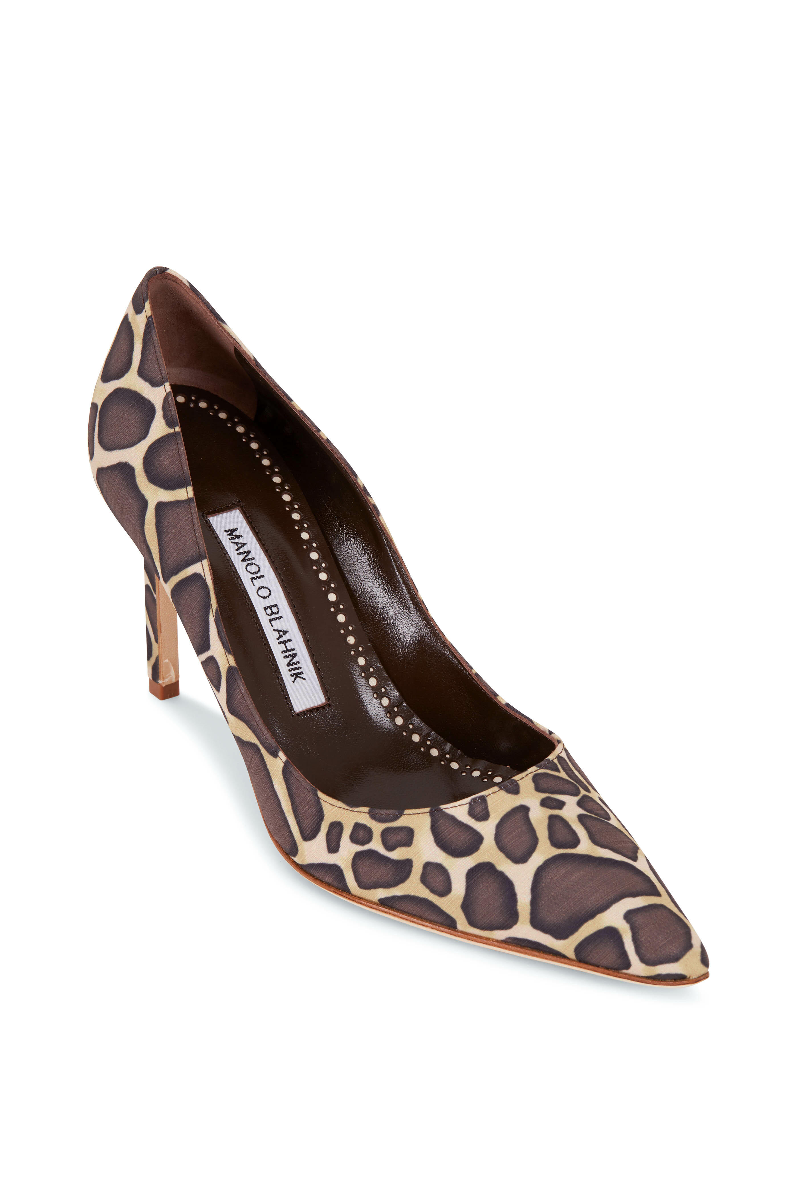 Manolo Blahnik Black White Patent Llonicabi Ankle Strap