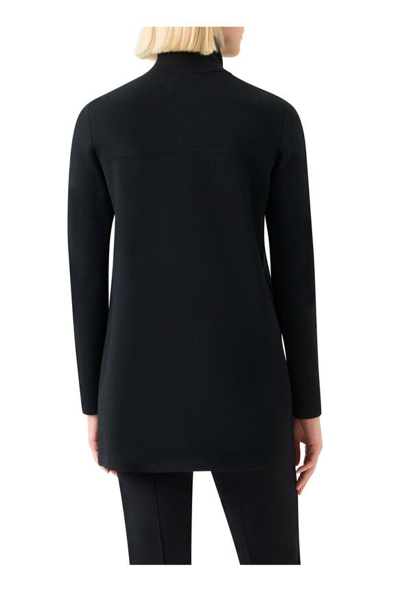 Akris Punto Black Contrast Trim Cardigan - view 3