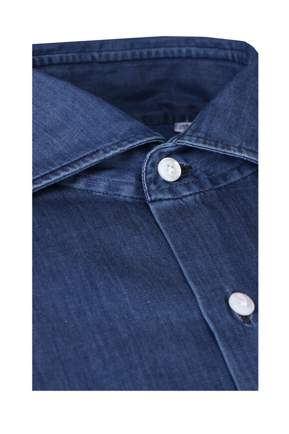Finamore Carlo Riva Denim Sport Shirt - view 2