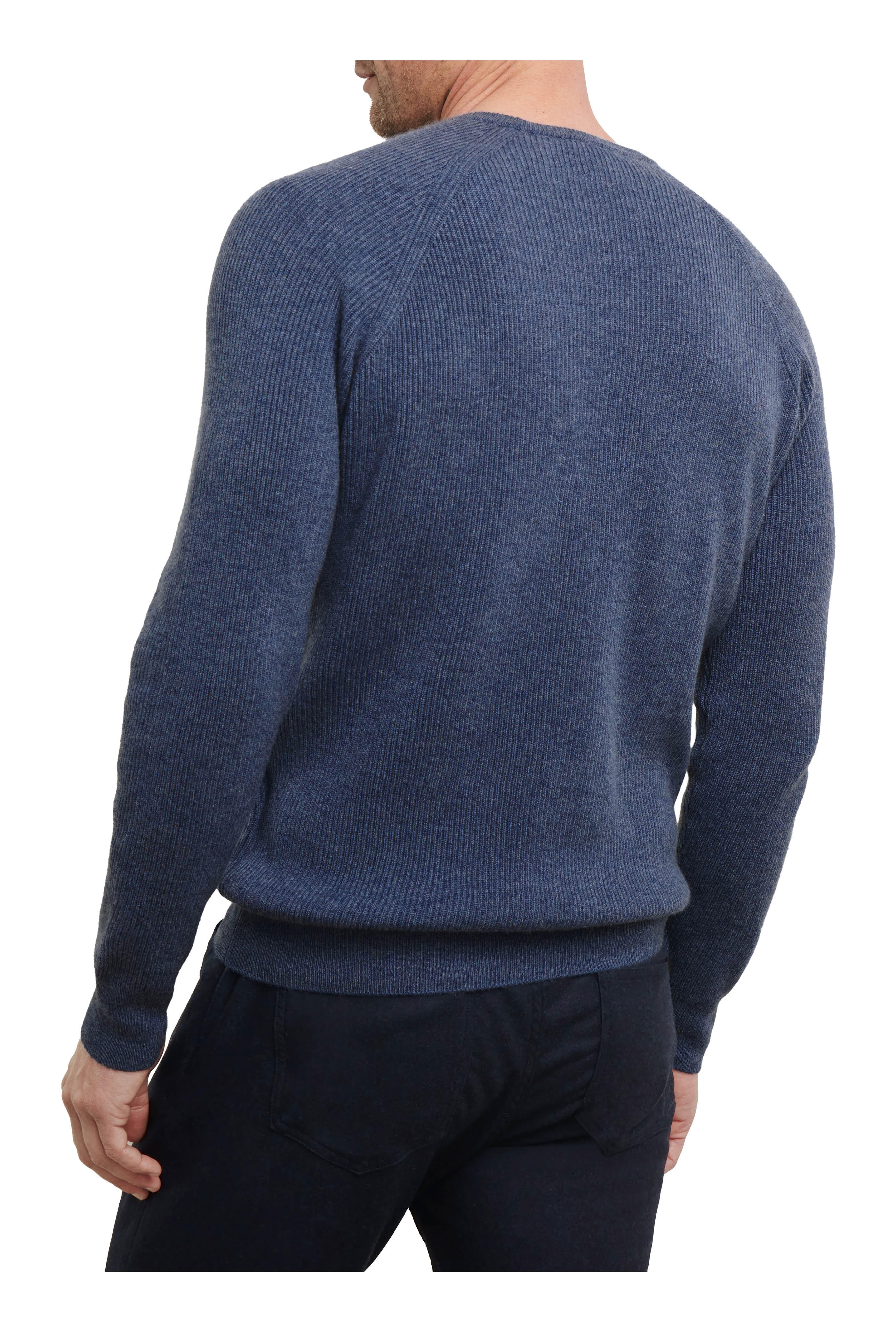 Peter Millar - Artisan Crafted Nebula Blue Rib Crewneck Sweater