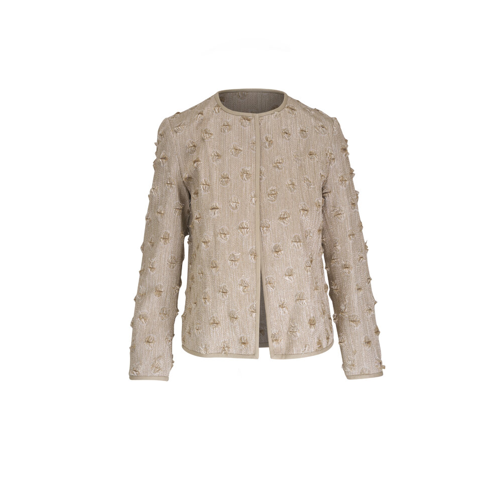 2025新作モデル Lafayette 148 New York - Plaster Iridescent Fringe Dot ジャケット・アウター