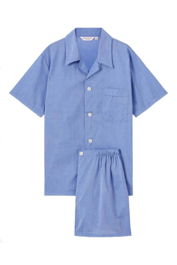 Derek Rose Blue Shorts Pajama Set - view 1