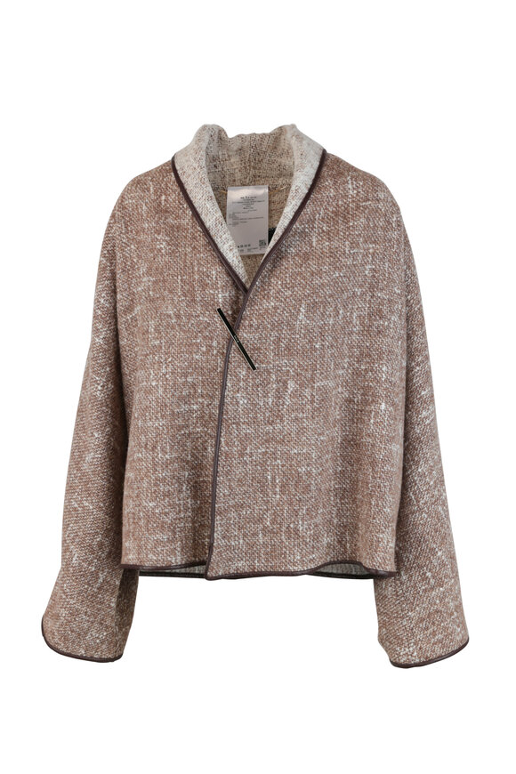 Kiton - Beige Wool & Alpaca Shawl Collar Coat 