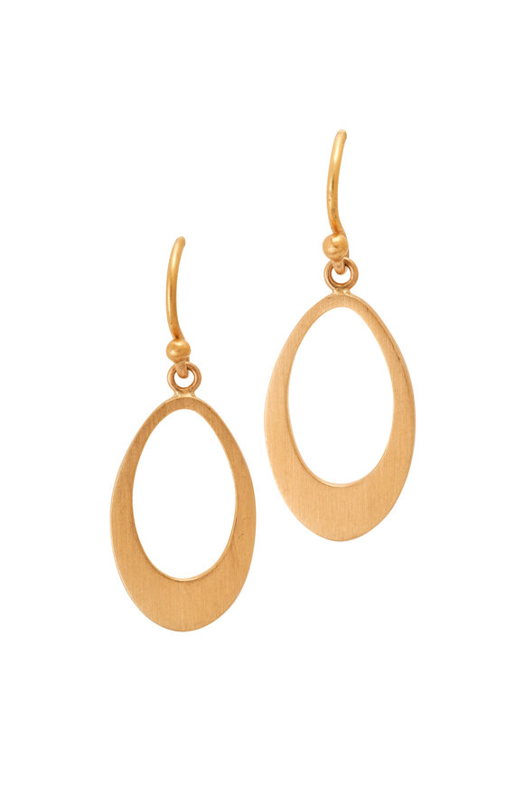 Caroline Ellen 20K Mini Pear-Shaped Doorknocker Earrings - view 1