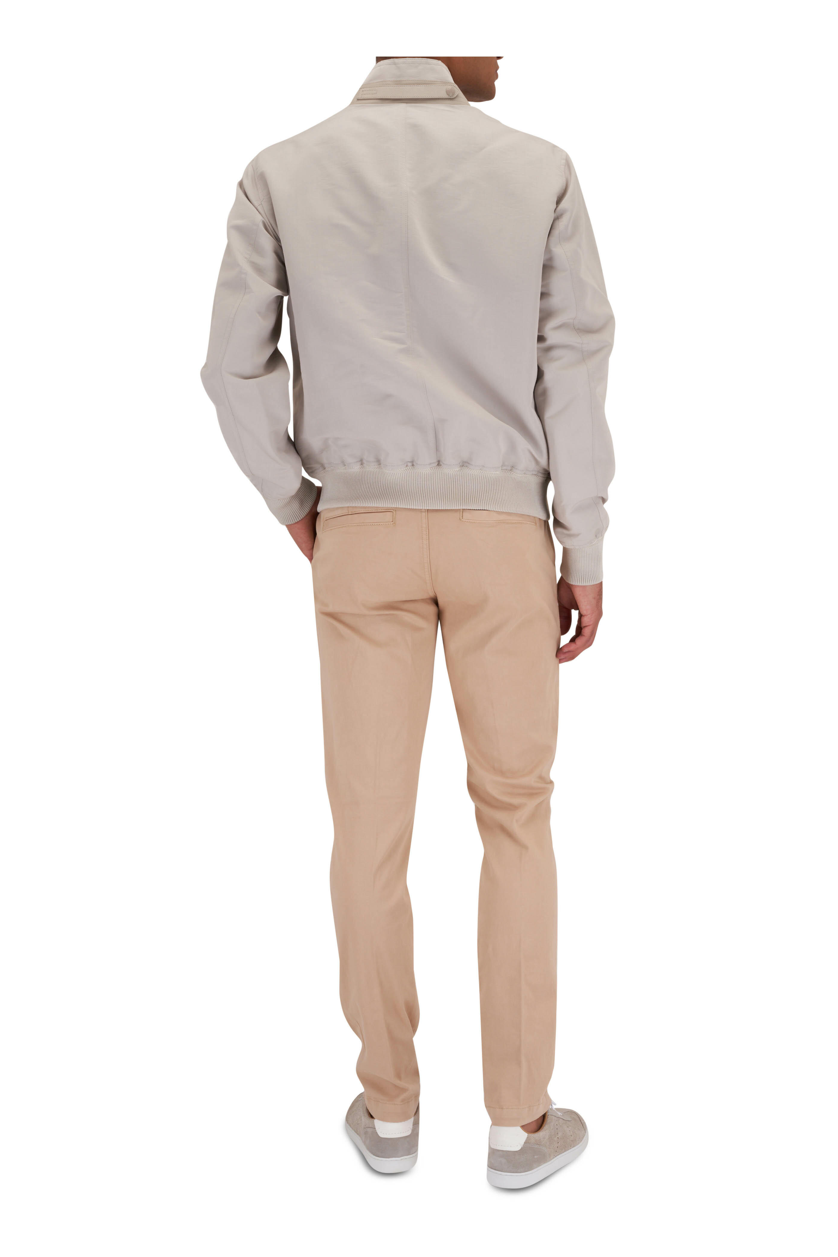 Tom Ford - Beige Cotton & Silk Bomber Jacket | Mitchell Stores