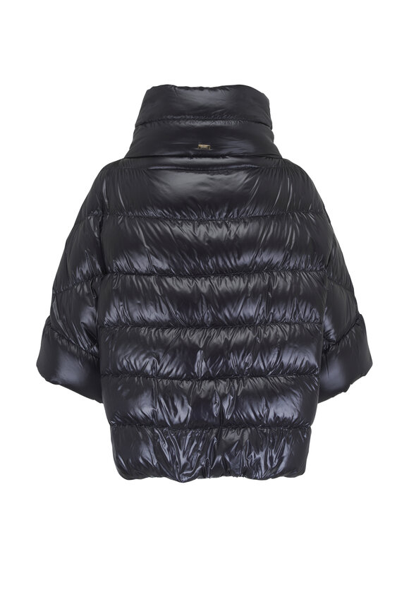 Herno Black Nylon Ultralight Short Down Puffer - view 2