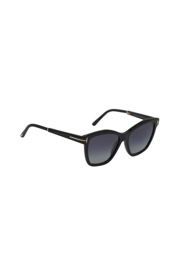 Tom Ford Eyewear Lucia Black Polarized Sunglasses