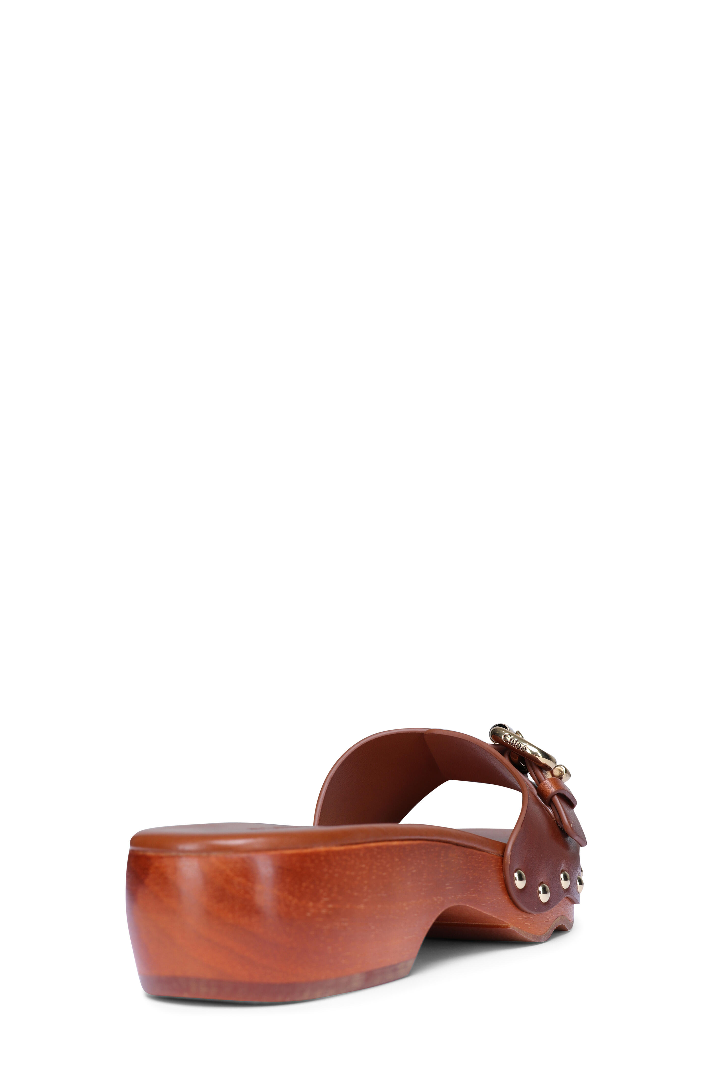 Chloé - Jeannette Ginger Brown Mule Clog Sandal