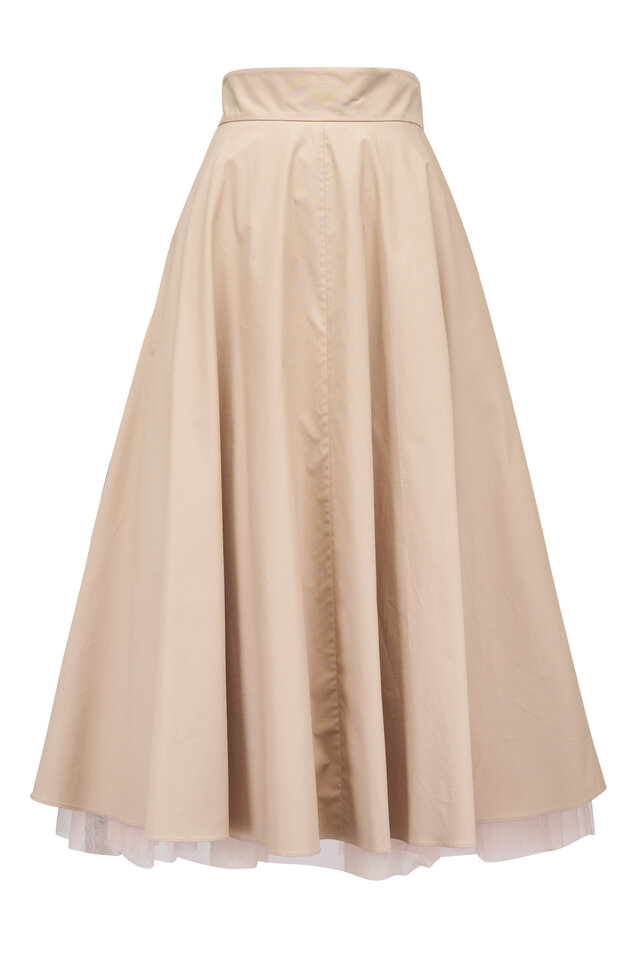 Zimmermann - Lyre Yoke Red Palm Midi Skirt | Mitchell Stores