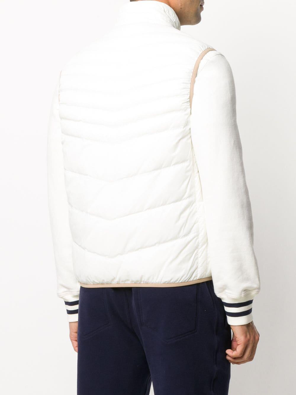 Brunello Cucinelli - White Nylon Padded Vest | Mitchell Stores