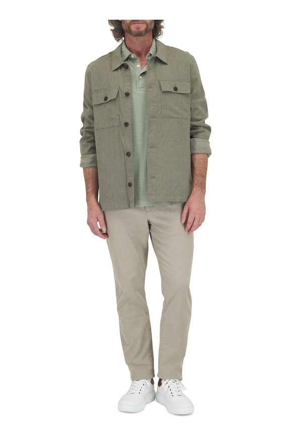 Faherty Brand - Movement Olive Linen & Cotton Shacket 