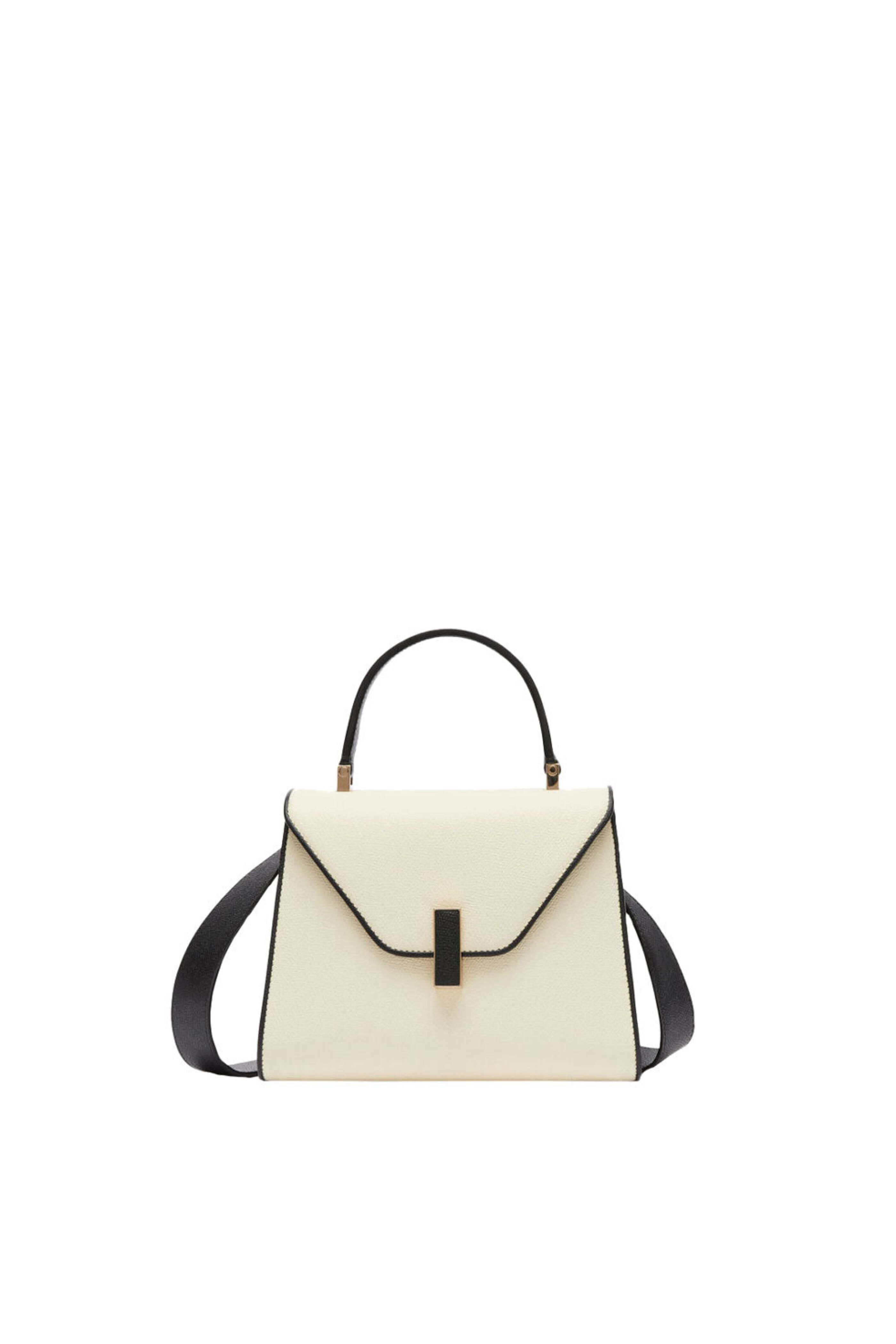 Valextra - Mini Iside Top Handle Bag in Pergamena & Black
