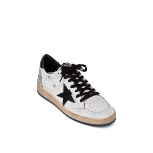 Golden ｜SNEAKERS (Soulstar Glitter Heel) Soul Star in white nappa with metallic silver leather heel tab