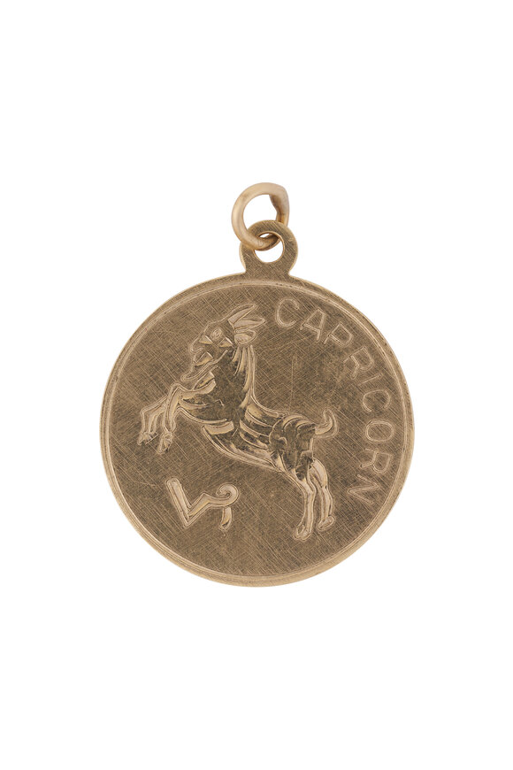 Vintage Collection 14k Yellow Gold Capricorn Pendant