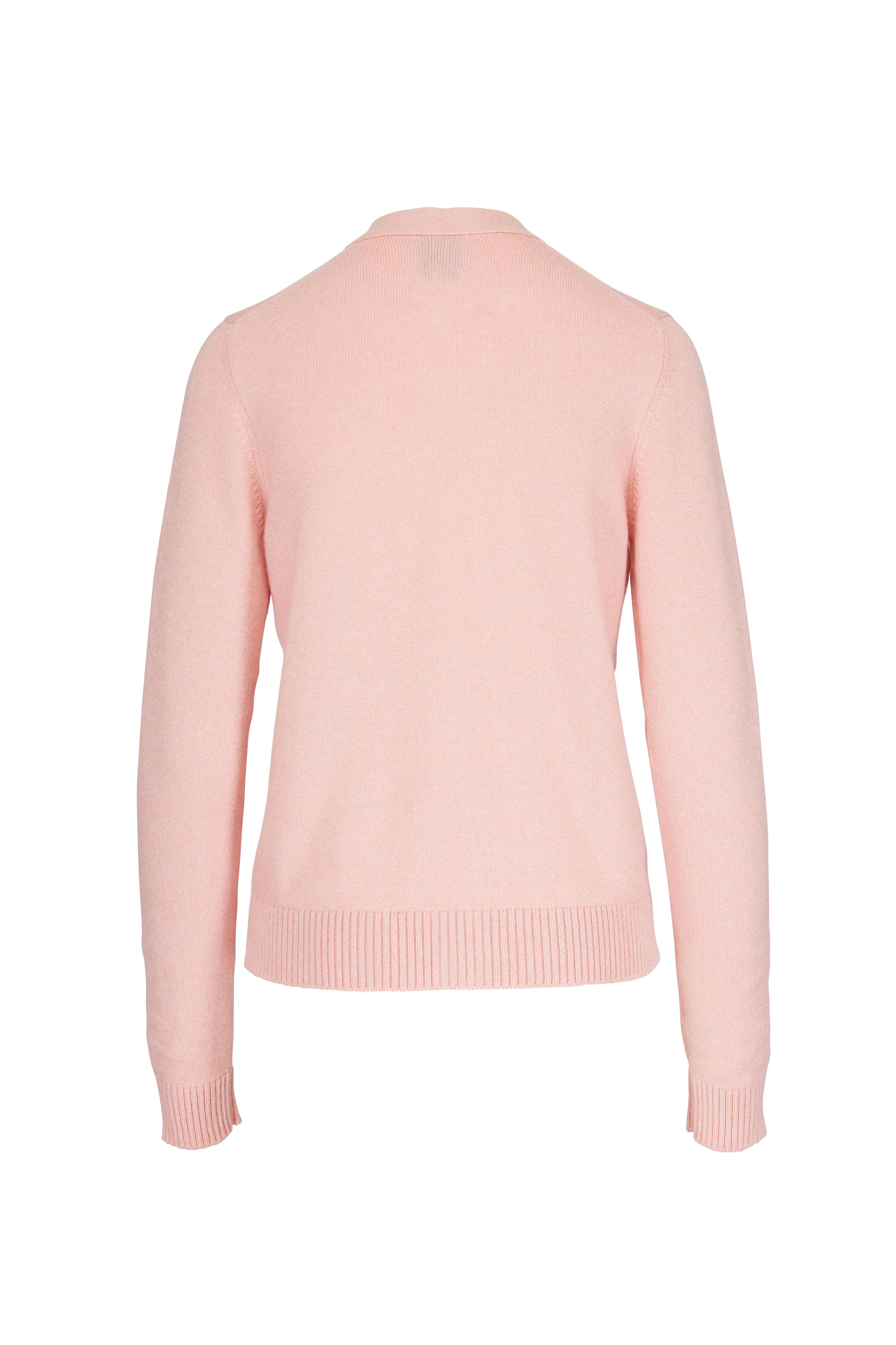 Barrie - Light Pink Ribbed Cardigan
