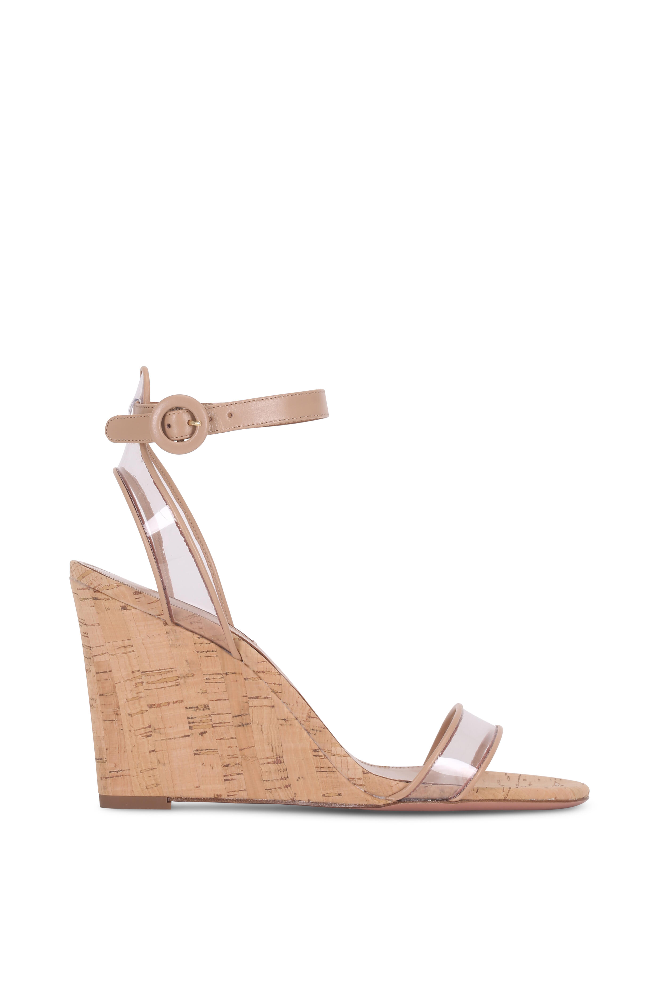 Aquazzura - Minimalist Powder Pink Cork Wedge, 85mm