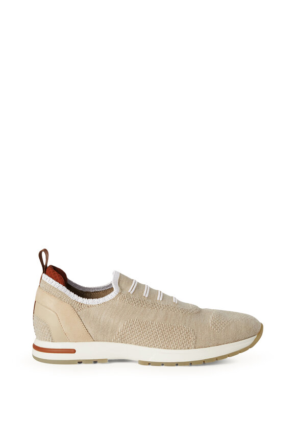 Loro Piana 360 LP Flexy Beige Melange Knit Slip On Sneaker - view 7