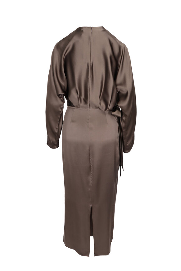 Staud - Phoebe Truffle Silk Dress | Mitchell Stores