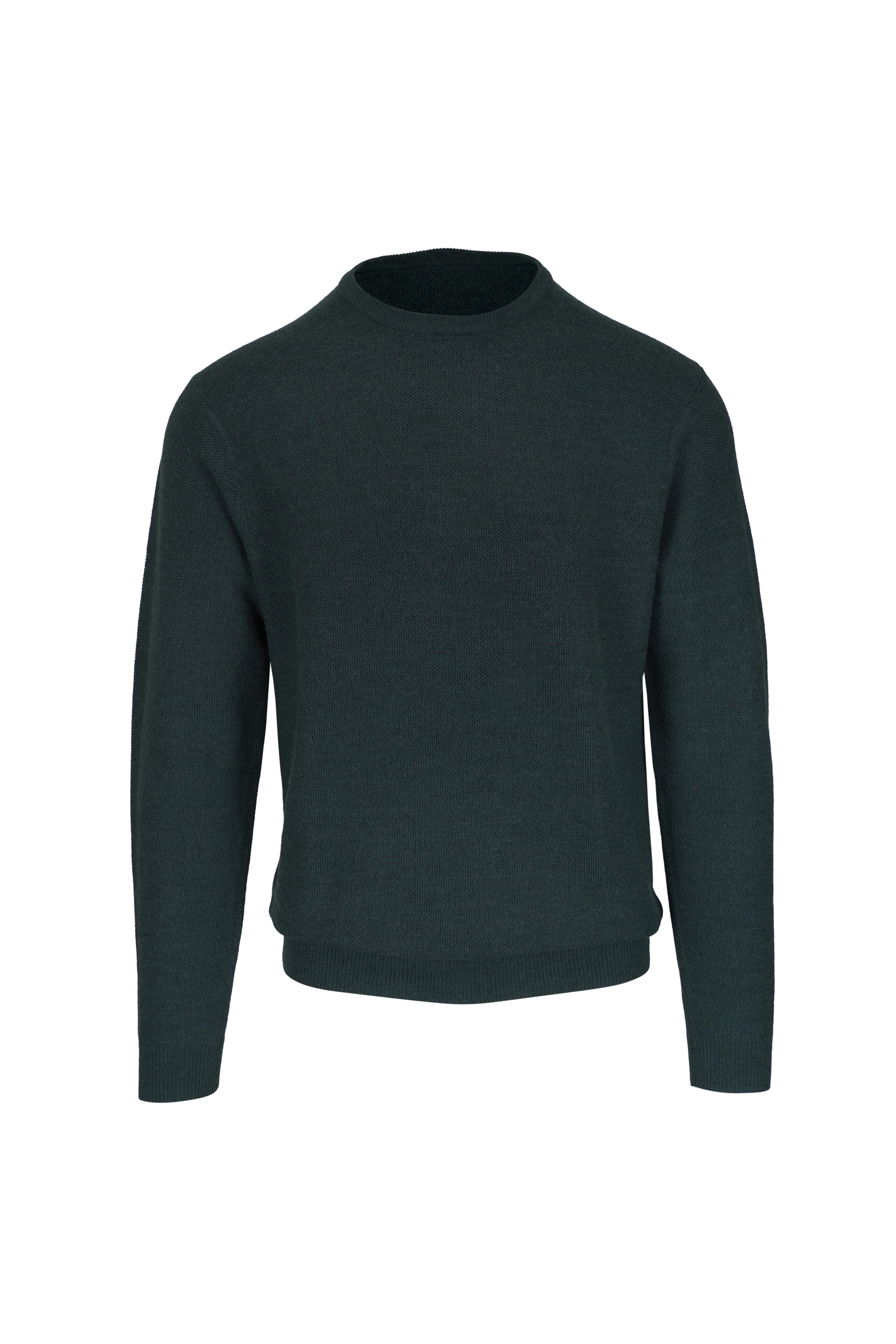 Peter Millar - Honeycomb Green Crewneck Sweater