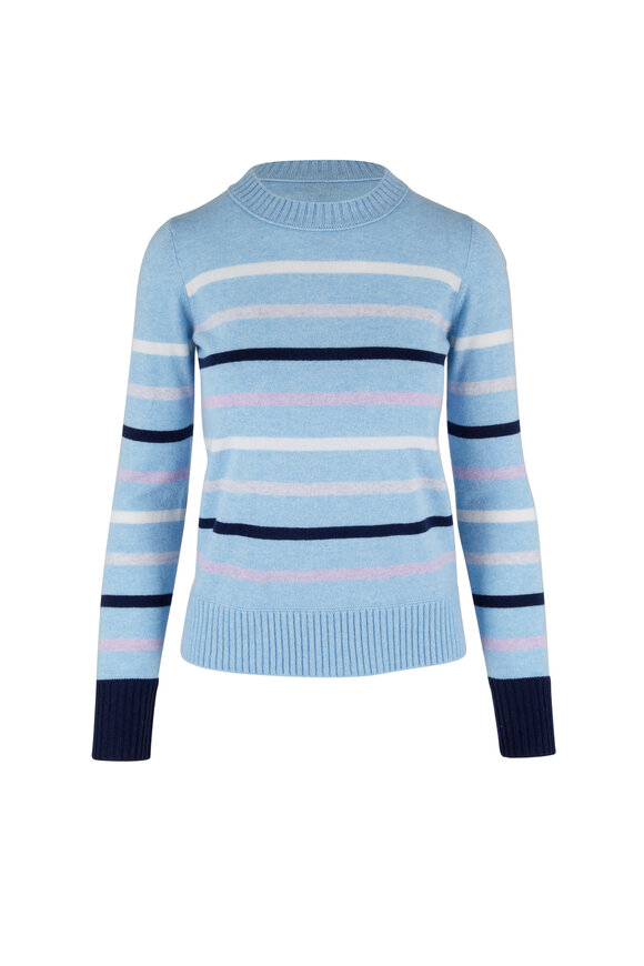 Kinross - Reef Multi Stripe Cashmere Sweatrer 