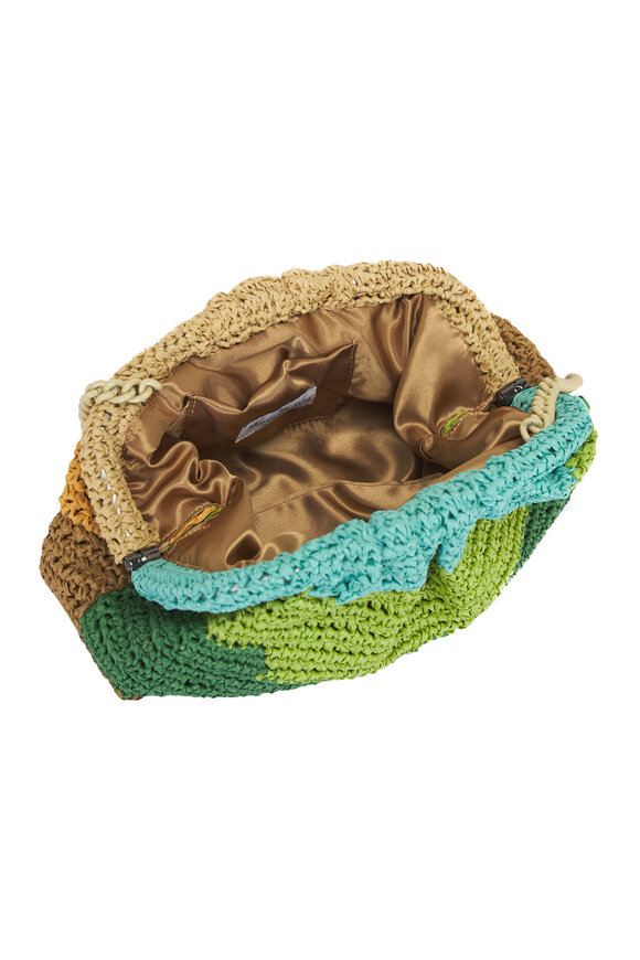 Maria La Rosa Layers Game Green Crochet Shoulder Bag - view 5