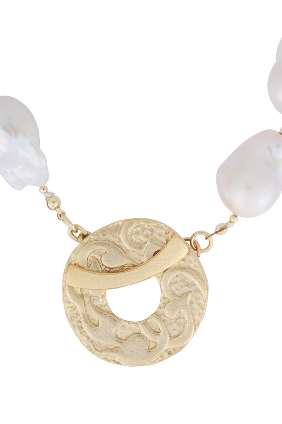 Cristina V. White Baroque Peal Necklace - view 2