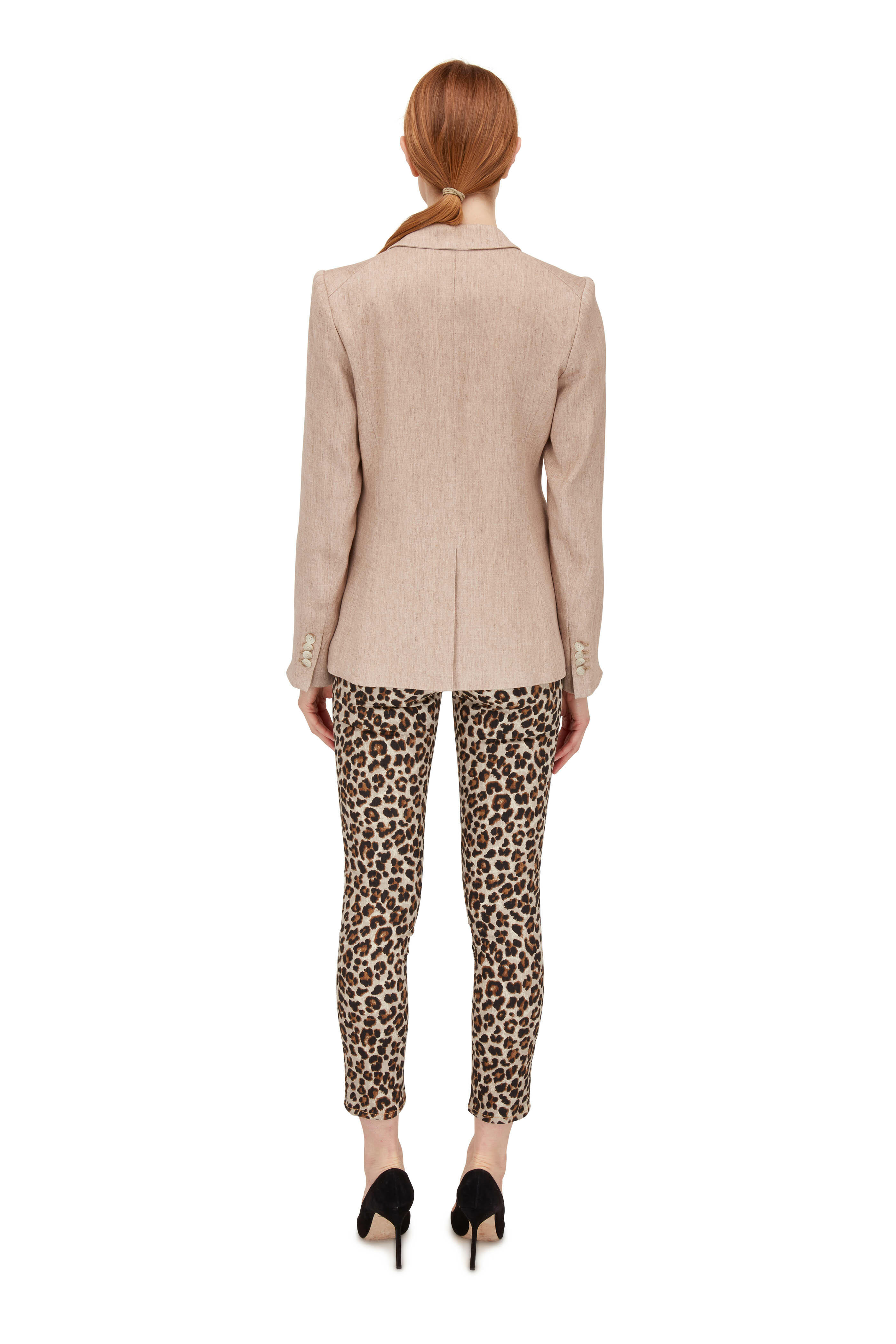 Veronica Beard - Beige Linen Blend Cutaway Jacket