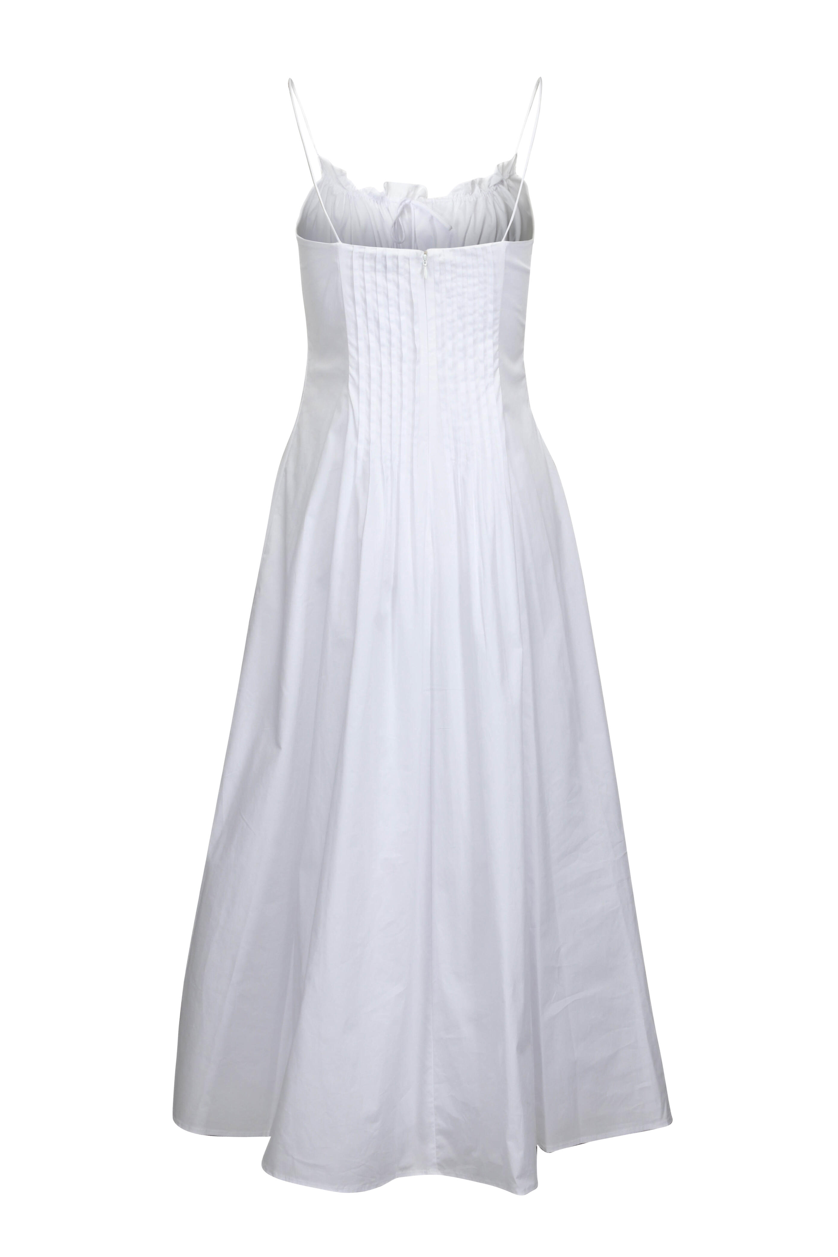 Staud - Margi White Midi Dress