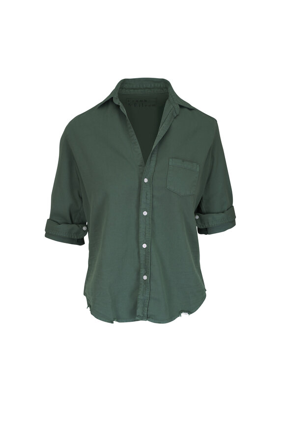 Frank & Eileen Eileen Moss Green Relaxed Button Up Shirt