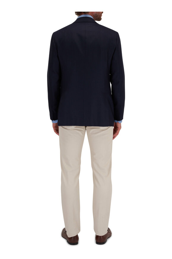 Kiton Solid Blue Cashmere Sportcoat - view 4
