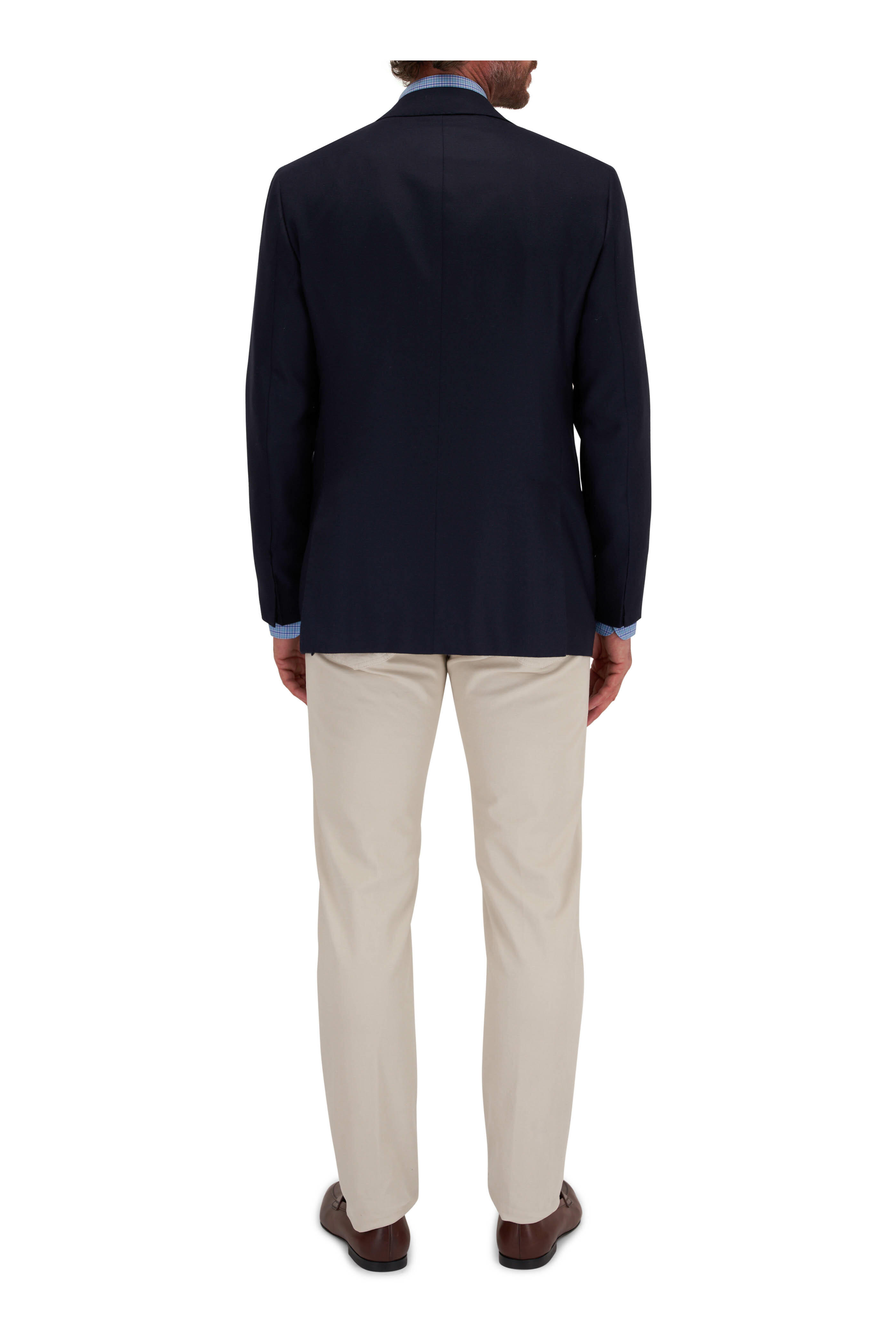 Kiton - Solid Blue Cashmere Sportcoat | Mitchell Stores