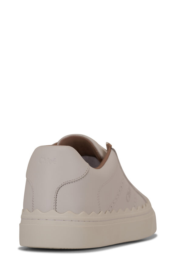 Chloé - Lauren White Perforated Leather Sneaker