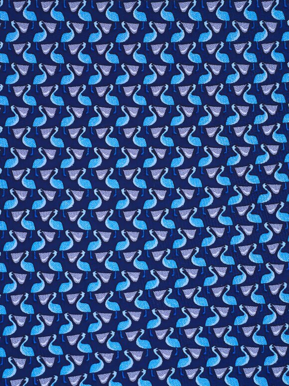 Ferragamo Navy Pelican Print Silk Necktie - view 3