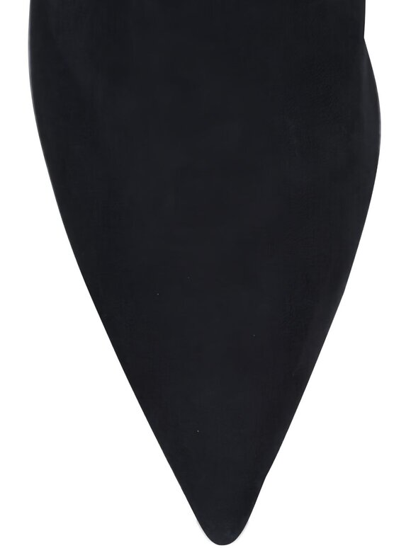 Santoni Sabine Black Suede Tall Boot, 55mm - view 7