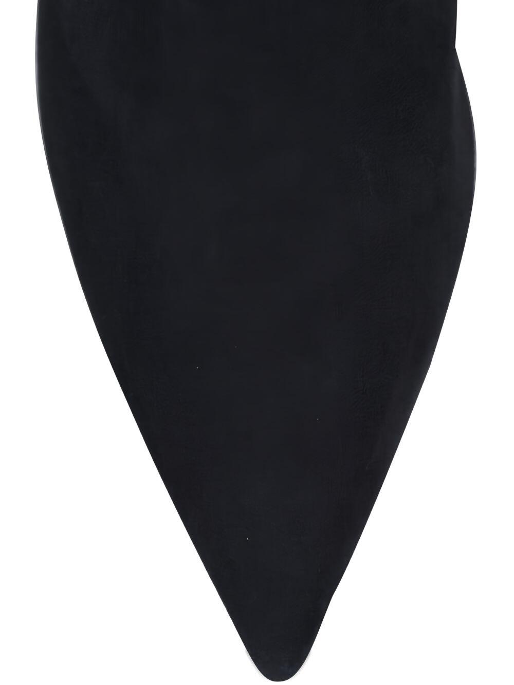 Santoni - Sabine Black Suede Tall Boot, 55mm - view 7
