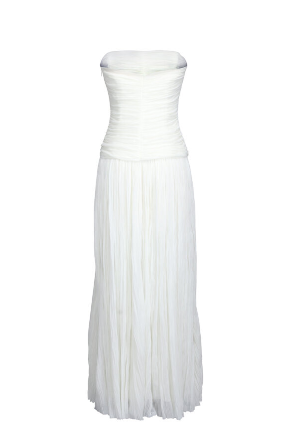Simkhai Danielle Ivory Crinkle Jersey Bustier Gown - view 2