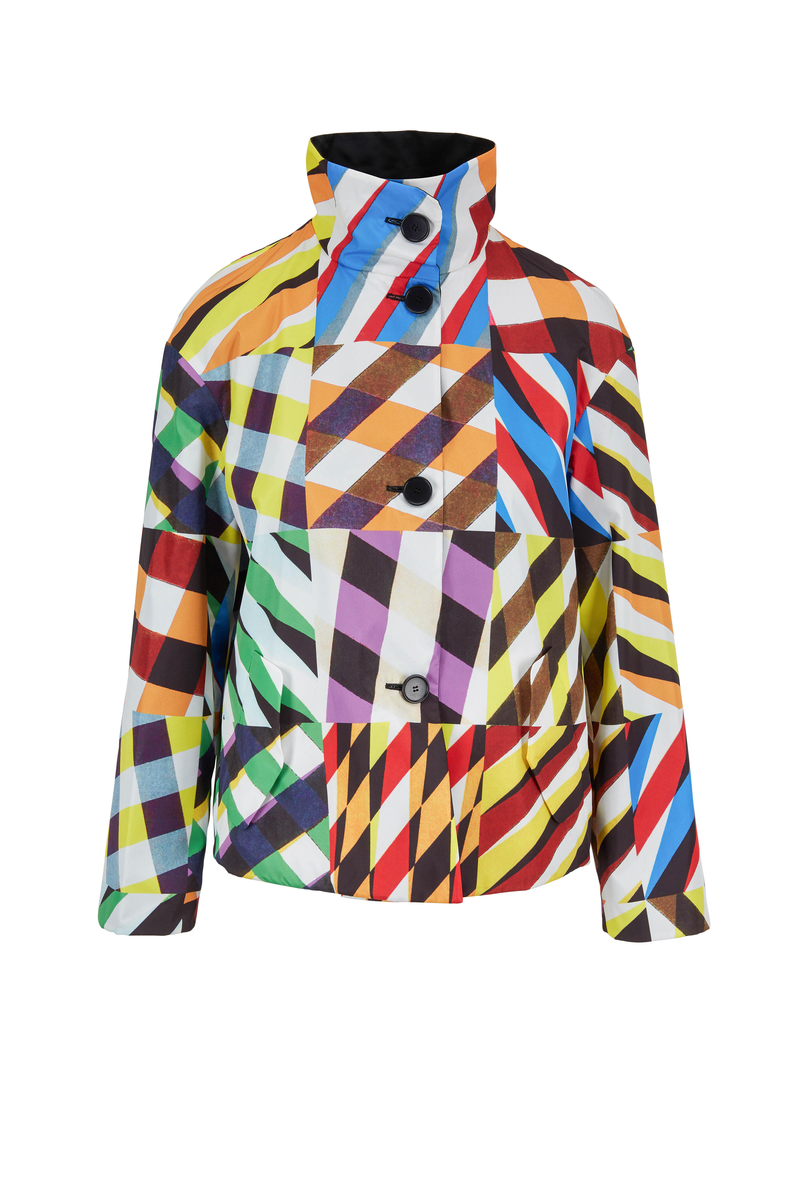 ジャケット・アウター Amiur/ bicolor quilting coat Alex M.I.T.A. Print Coat in Grey and Yellow for Kids - Eli
