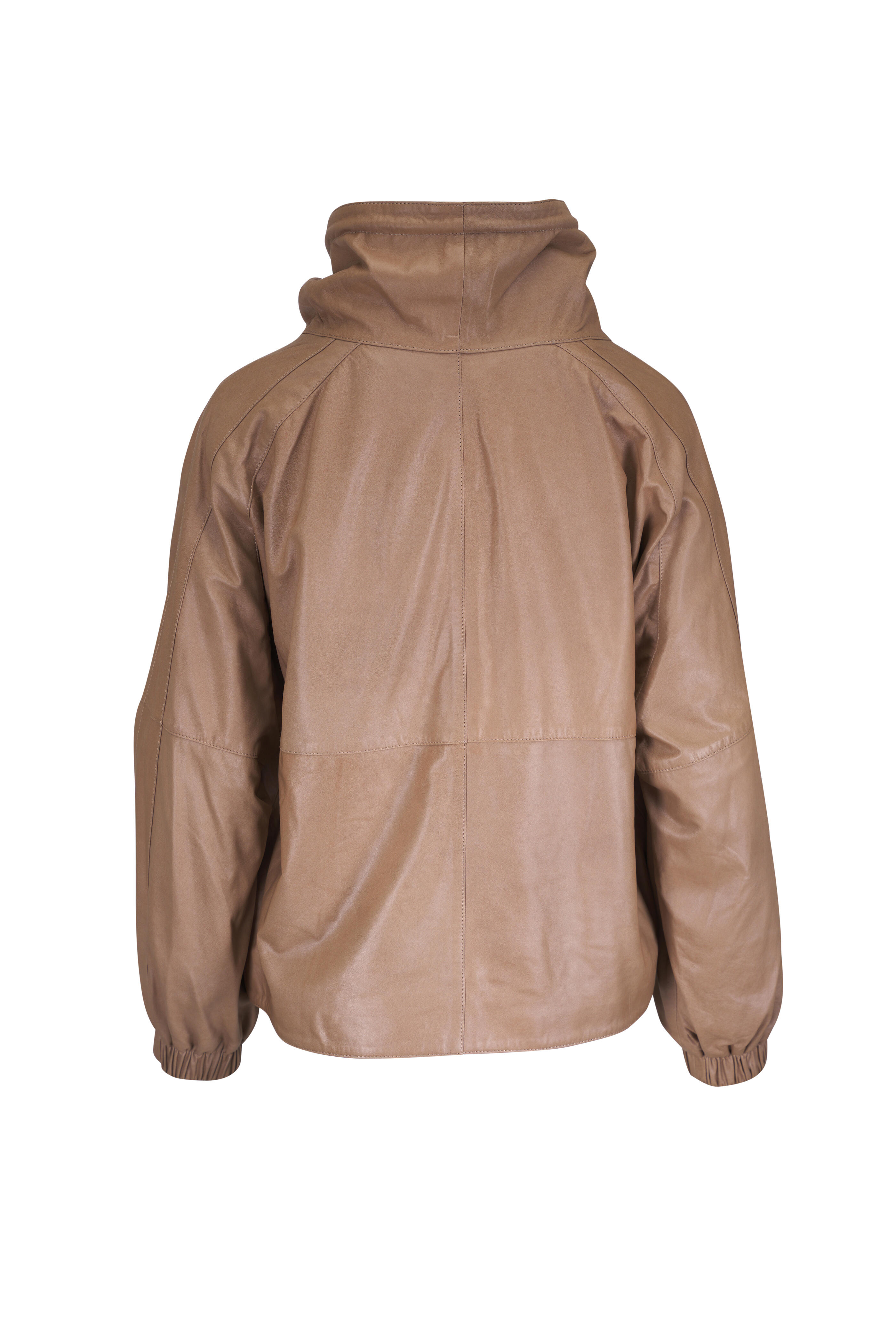 TWP - Pull Me Over Olive Gray Leather Jacket