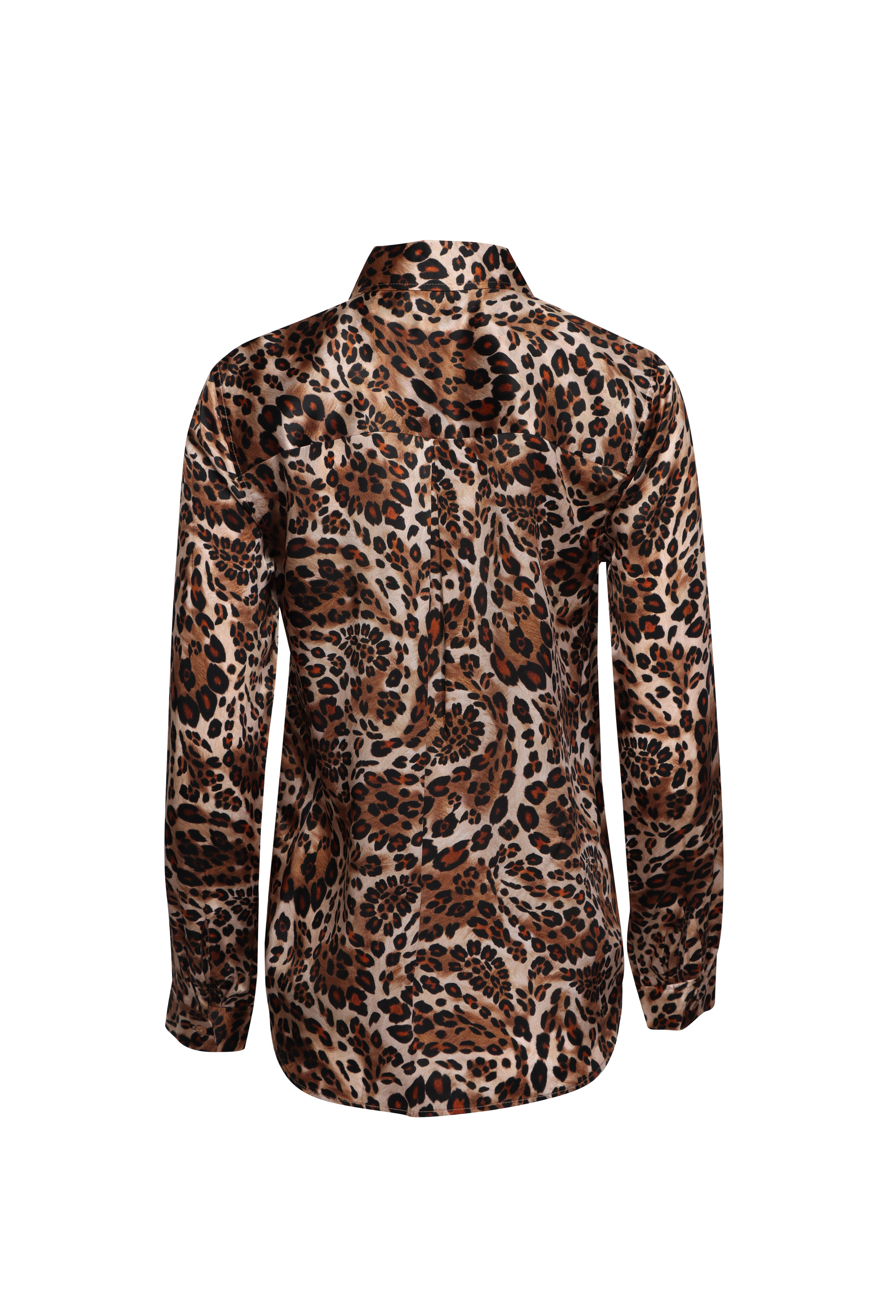 L'Agence - Tyler Cinnamon Swirl Leopard Paisley Silk Blouse