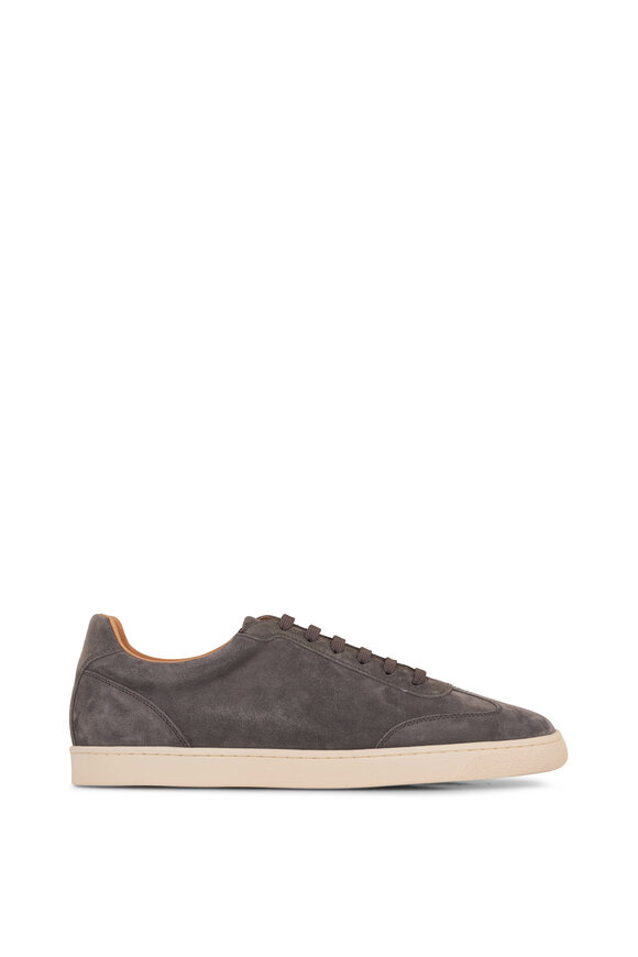 Brunello Cucinelli - Gray Suede Low Top Sneaker