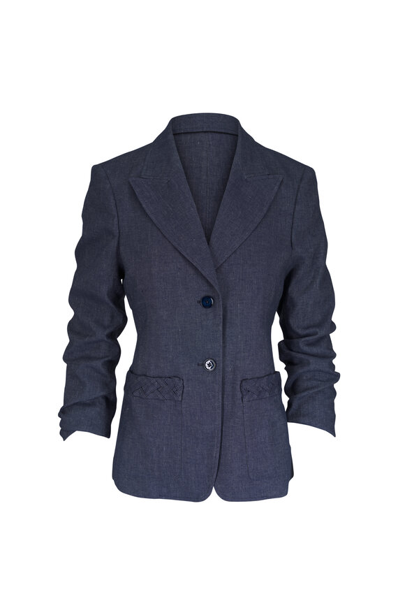 Dorothee Schumacher Fluid Denim Blue Jacket - view 1