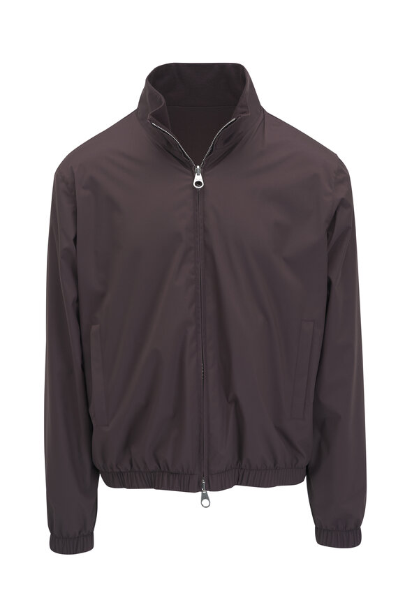 Loro Piana ダークブラウン ジャンパー Loro Piana - Granton Dark Burgundy Reversible Bomber Jacket