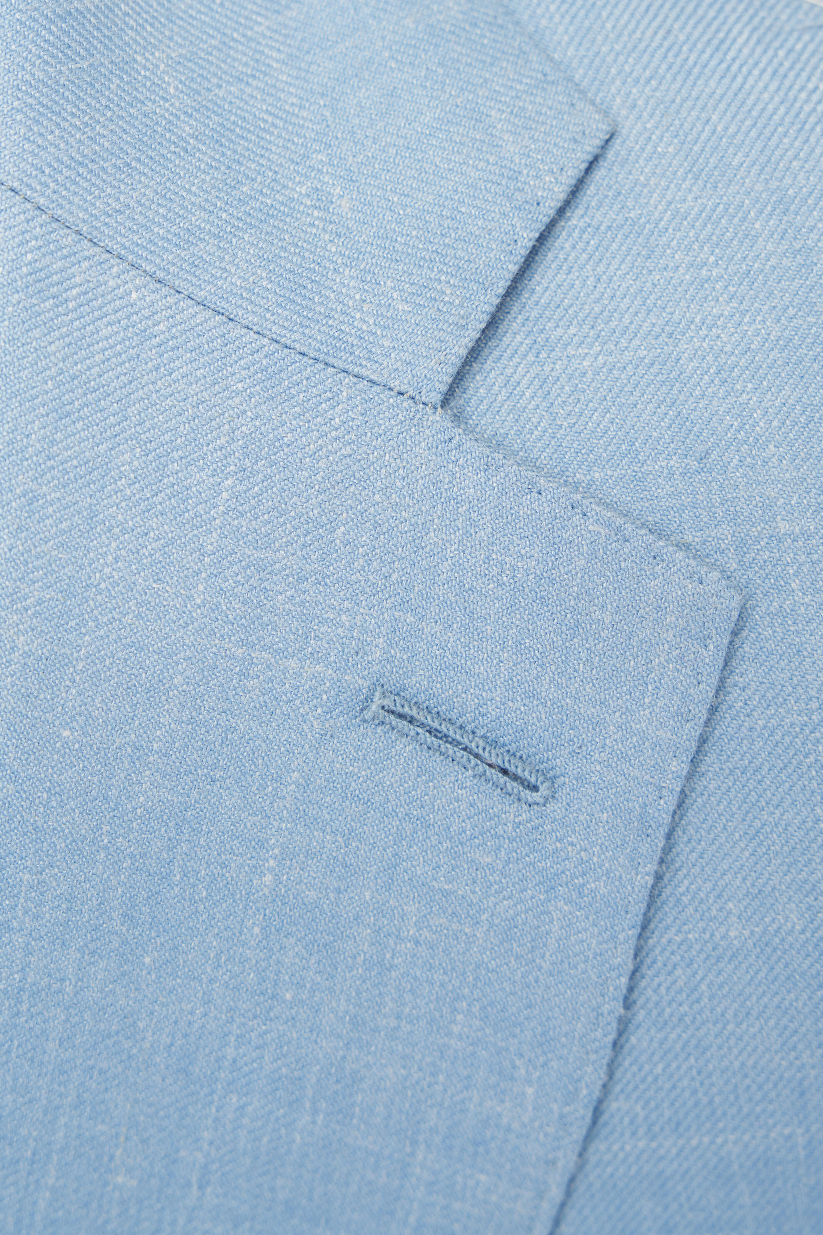 Atelier Munro - Sky Blue Solid Wool, Silk & Linen Sportcoat