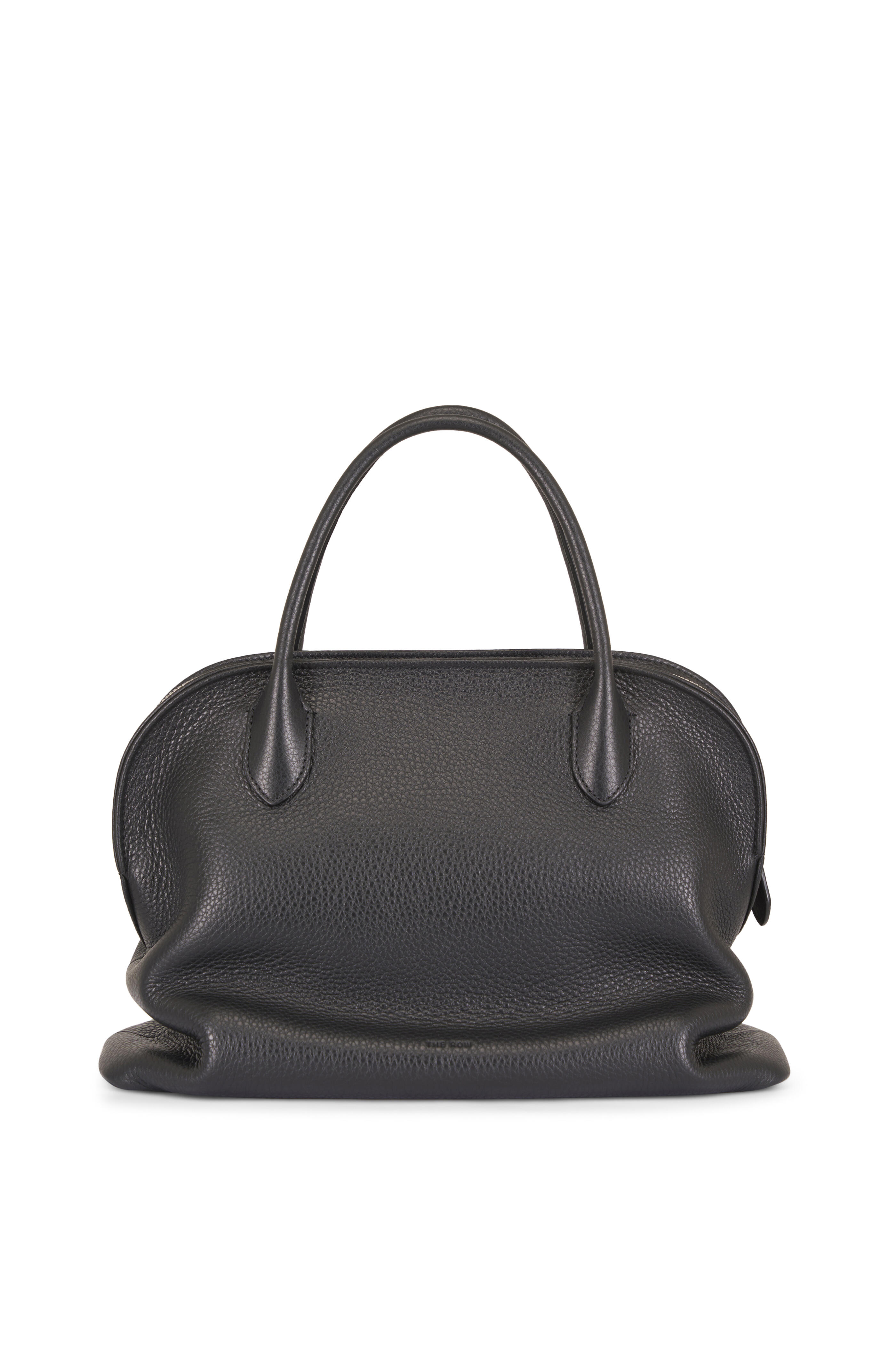 The Row - Nano Agnes 12 Black Grain Leather Shoulder Bag - view 1