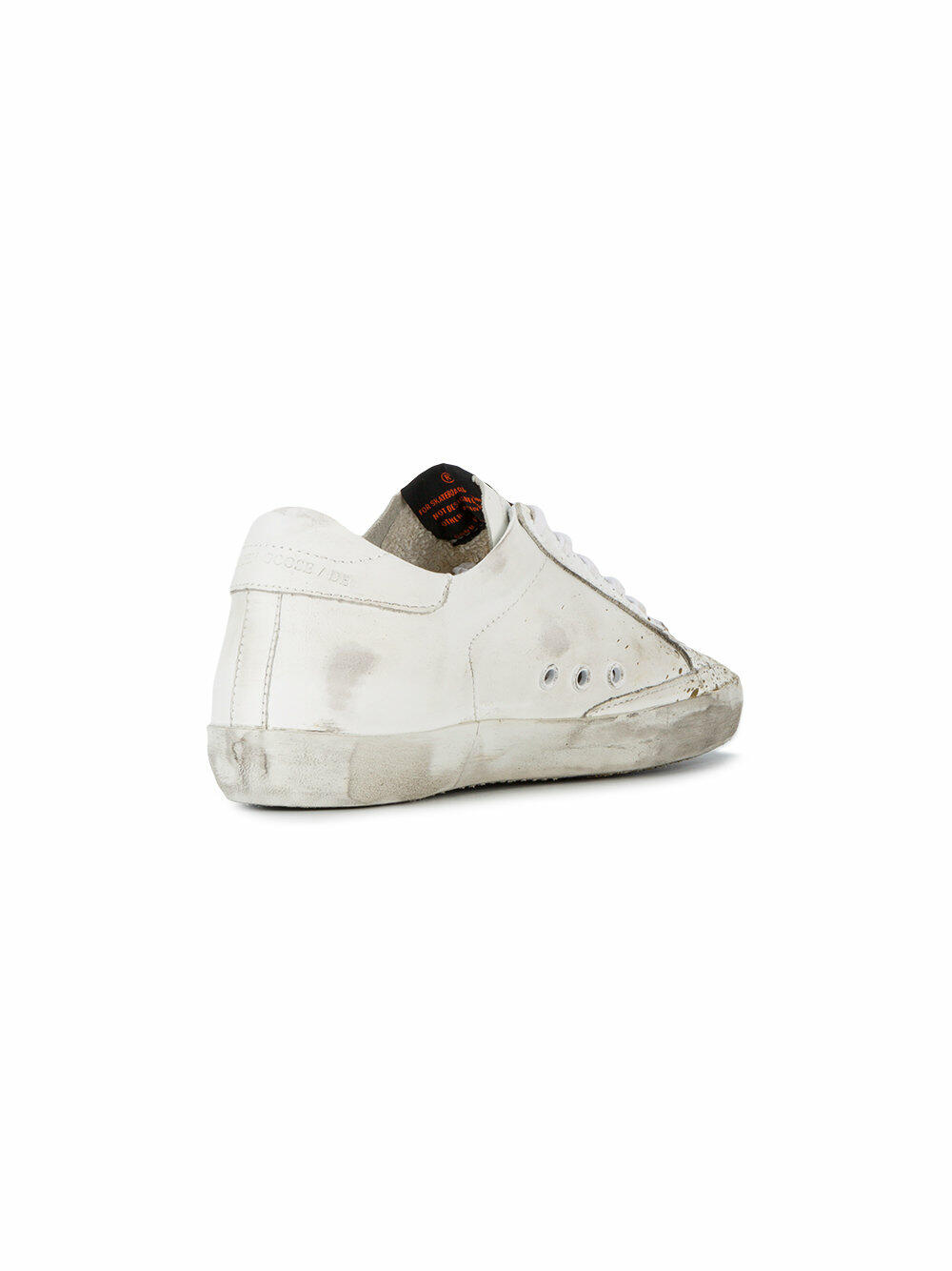 Golden Goose - Women's Superstar White & Gold Splatter Sneaker