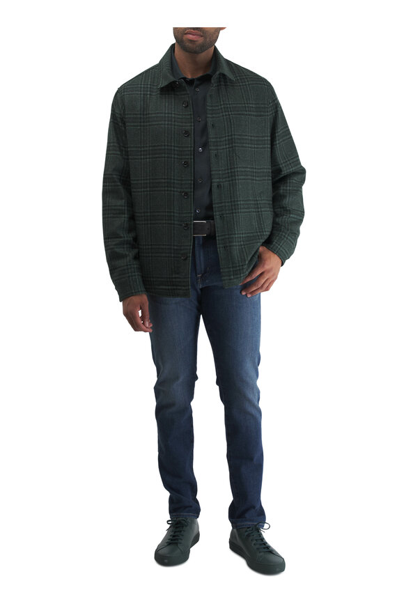 Maurizio Baldassari - Forrest Green Herringbone Sport Shirt